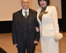 Daniela Musini con il Prof. Antonio D'Addario Presidente del Premio Zingarelli